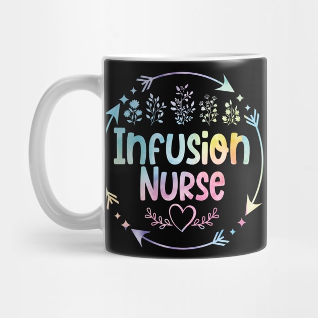 Infusion Nurse cute floral watercolor by ARTBYHM